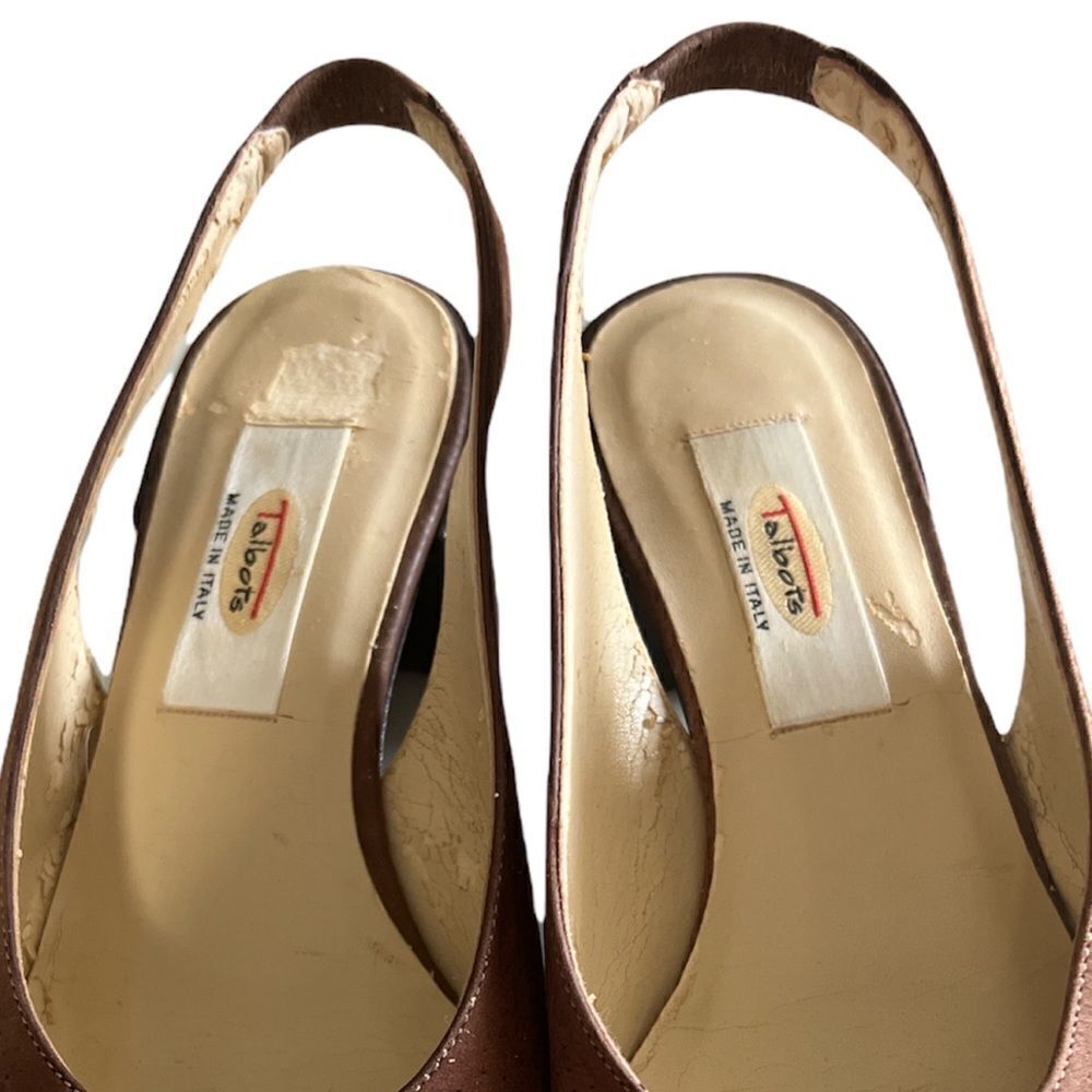 Talbots Tan Suede Rounded Toe Slingback Versatile shoes 7 - Picture 4 of 14